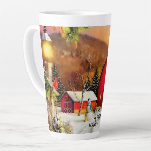 冬の農場 カフェラテマグ (左アングル)