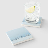 冬の農場 ストーンコースター (横)