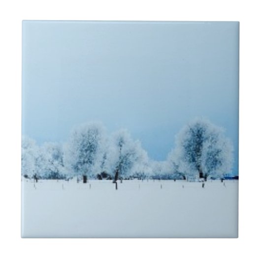 冬の農場 タイル (正面)