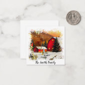 冬の農場 ノートカード (正面/裏面インサイチュ)