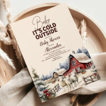 冬の農業動物クリスマスベビーシャワー