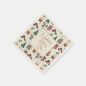 冬の近所の休日パーティー スタンダードカクテルナプキン (角)