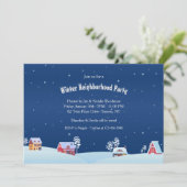 冬の近隣パーティの招待状 招待状 (スタンド正面)