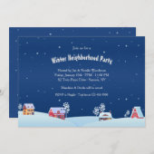 冬の近隣パーティの招待状 招待状 (正面/裏面)
