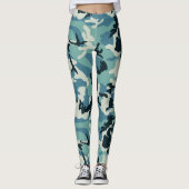 冬の迷彩柄パターン レギンス (正面)