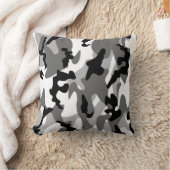 冬の迷彩柄 クッション (ブランケット)