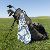 冬の迷彩 ゴルフタオル (グリーン)