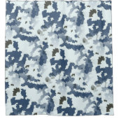 冬の迷彩 シャワーカーテン (正面)