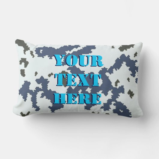 冬の迷彩 ランバークッション (正面)