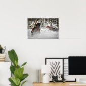 冬の追いかけ馬のポスター ポスター (ホームオフィス)