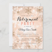 冬の退職パーティーバラ金ゴールド 招待状 (正面)