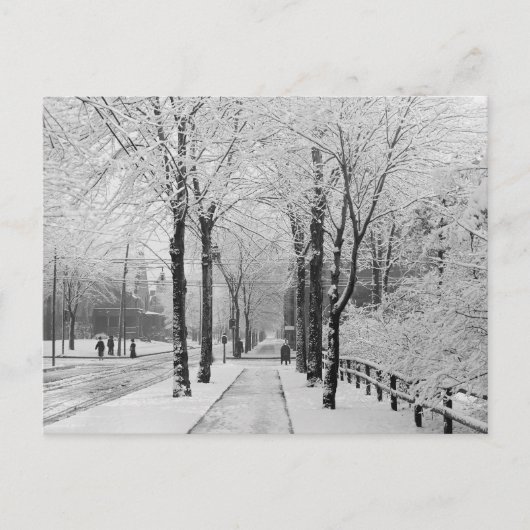 冬の通りシーン, 1910 ポストカード (正面)