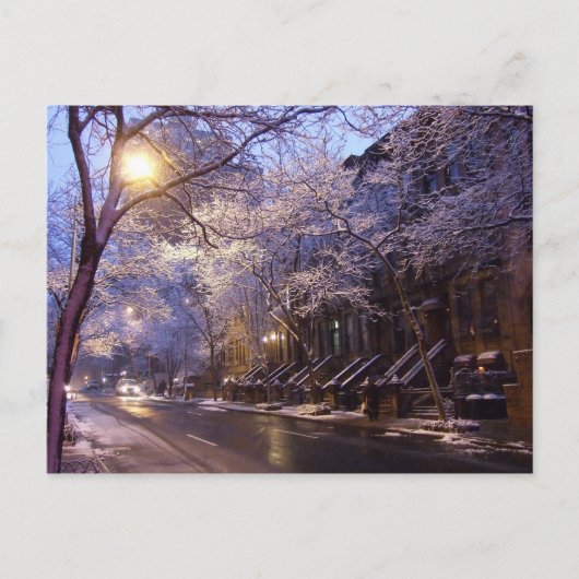 冬の通り ポストカード (正面)