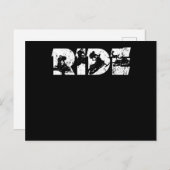 冬の運転でスノーモービルのドライバーのそり乗る ポストカード (正面/裏面)