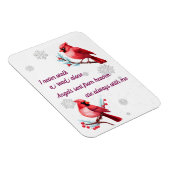 冬の道路の深紅色から天国 マグネット (右側)