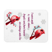 冬の道路の深紅色から天国 マグネット (横)