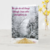 冬の道路カード カード (黄色い花)