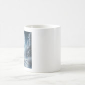 冬の遠吠えオオカミ コーヒーマグカップ (中央)