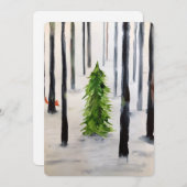 冬の遭遇 サンキューカード (正面/裏面)