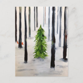 冬の遭遇 ポストカード