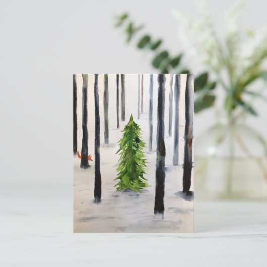 冬の遭遇 ポストカード (スタンド正面)