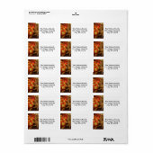 冬の郵送物のための休日のオーナメントの写真 ラベル (フルシート)