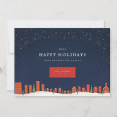冬の都市景観のスカイライン　コーポレート シーズンカード (正面)