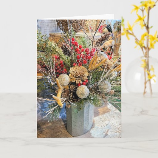 冬の配置 カード (黄色い花)