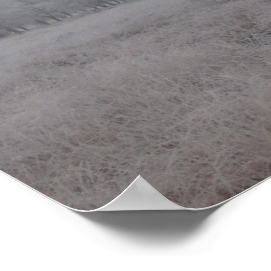 冬の野原の樹 ポスター (角)