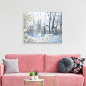 冬の野牛 キャンバスプリント (インサイチュ (リビング))