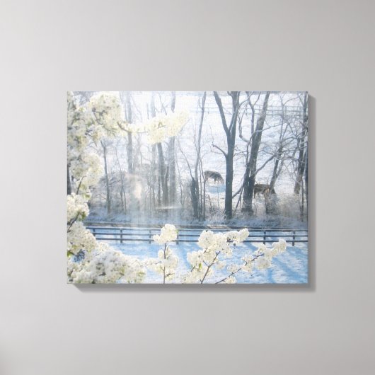 冬の野牛 キャンバスプリント (正面)