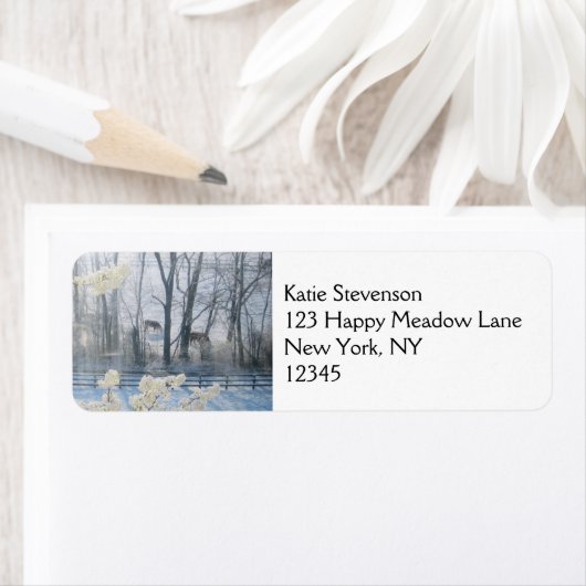 冬の野牛 ラベル (インサイチュ)