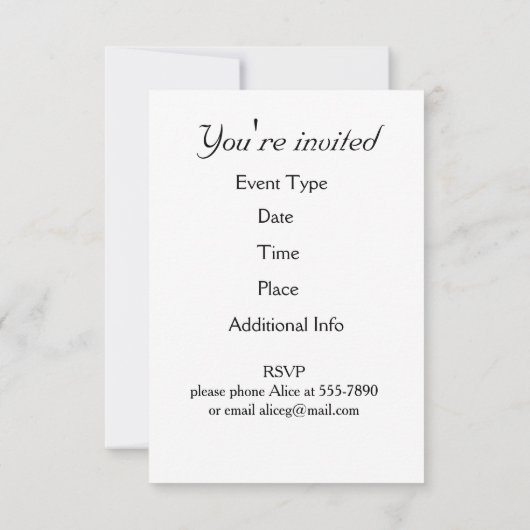 冬の野牛 招待状 (裏面)