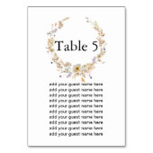 冬の野草の素朴な開花乾燥花 テーブルナンバー (正面)