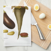 冬の野菜 キッチンタオル (四つ折り)