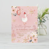 冬の金ゴールドピンク間抜けフローラグース1日 招待状 (スタンド正面)