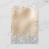 冬の金ゴールドワンダーランドブライダルシャワーQRレジストリ エンクロージャーカード (裏面)