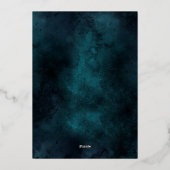 冬の金ゴールド雪の松の緑の企業のクリスマス 箔シーズンカード (裏面)