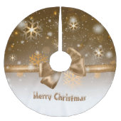 冬の金ゴールド ブラッシュドポリエステルツリースカート (正面)