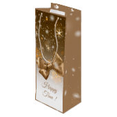 冬の金ゴールド ワインギフトバッグ (裏面アングル)