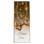 冬の金ゴールド ワインギフトバッグ (裏面)