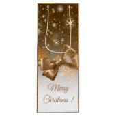 冬の金ゴールド ワインギフトバッグ (正面)