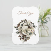 冬の針葉樹結婚フローラ サンキューカード (スタンド正面)