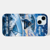 冬の釣りパーソナライズiPhone 15ケース Case-Mate iPhoneケース (裏面 (横))
