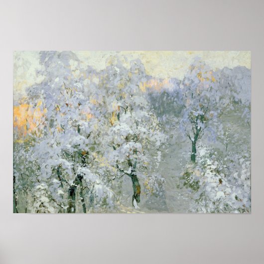 冬の銀の木， 1910 ポスター (正面)