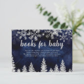 冬の銀の雪の松の海軍の本ベビー エンクロージャーカード (スタンド正面)