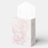 冬の銀凍っていのスノーフレークピンクの赤ちゃんシャワー フェイバーボックス (オープン)