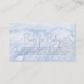 冬の銀凍っていのスノーフレークブルーブックリクエスト エンクロージャーカード (正面)