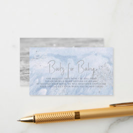 冬の銀凍っていのスノーフレークブルーブックリクエスト エンクロージャーカード