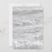 冬の銀凍っていのスノーフレーク男の子のシャワー 招待状 (裏面)